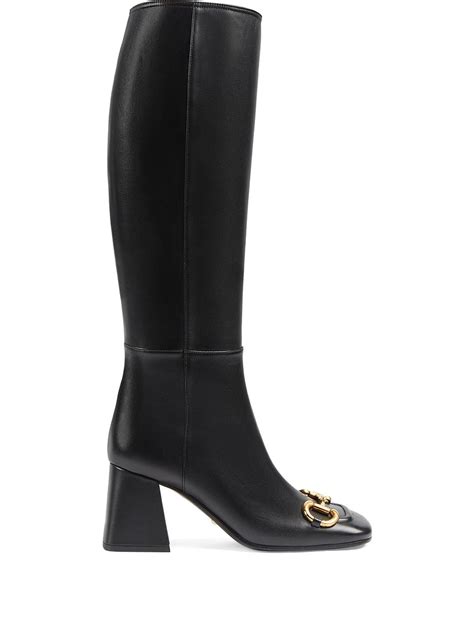 fur gucci boots|gucci print thigh high boots.